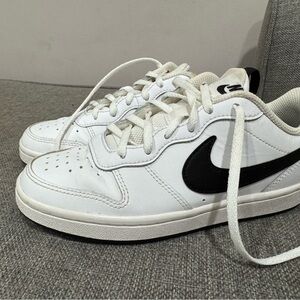 Nike kids  Classic White and Black Sneakers